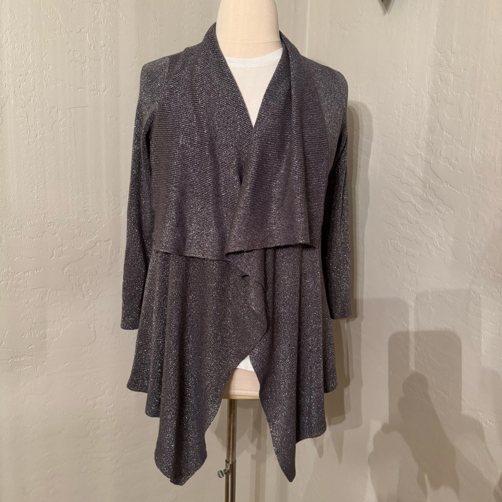 Torrid Women's Shimmy Metallic Open‎ Front Sweater Size 1x(1)